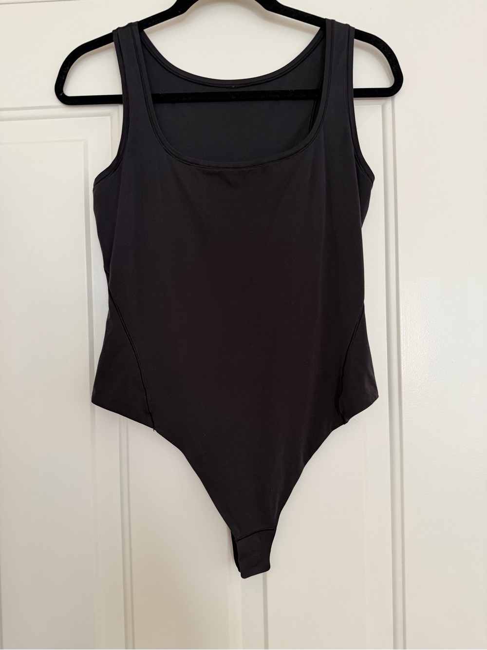 lululemon athletica Black Scoop-Neck Bodysuit